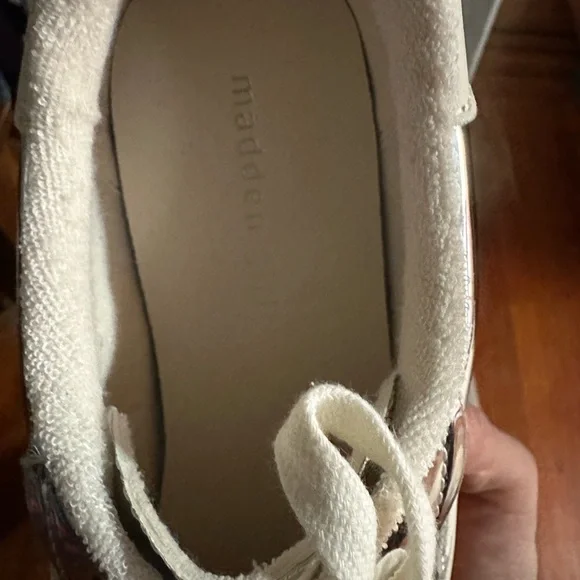 Madden Girl Silver Metallic Sneakers - Picture 3 of 5